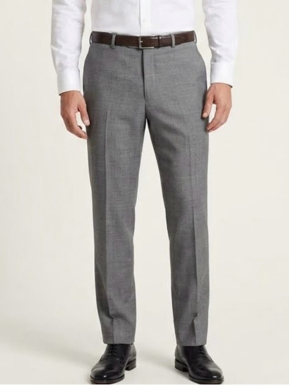 Linea Naturale Luxe Mens Gray Wool Pants Made In Italy Marzotto Trousers Sz 40